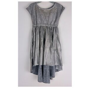 Joyfolie Cowgirl Metallic Sequins Hi Lo Divinia Dress Iron Gold | Girls 3